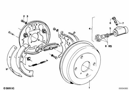 Tambor de freno para BMW E21 (OEM 34216752373). Original BMW