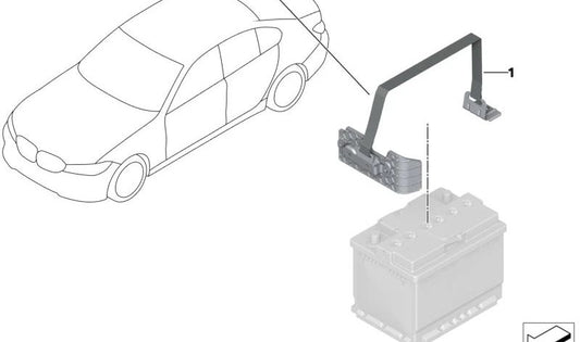 OM AUXILIARY BATTERY BANDS 61218806280 for BMW G20 320E and 330E. Compatible models: G20 320E (various types), 330E. Original BMW.