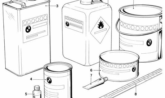 Fuel line kit OEM 51912407649 for BMW R50, R51, R60 and R69. Original Motorrad