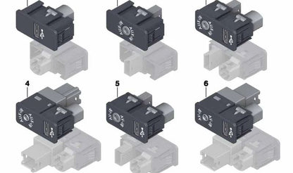 USB et AV-in OEM 84109229242 pour Mini R55, R56, R57, R58, R59, R60, R61. Mini d'origine.