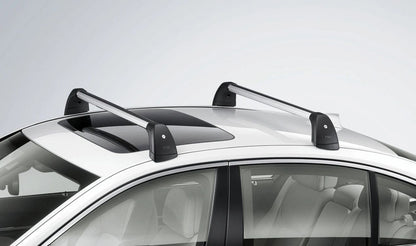 OEM roof bars 82712150092 for BMW F10 and F10N. Compatible with holders, carriers and chests. Anti -theft system included. Original BMW.