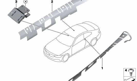 DAB antenna for BMW F33, F83 (OEM 65209281068). Genuine BMW.