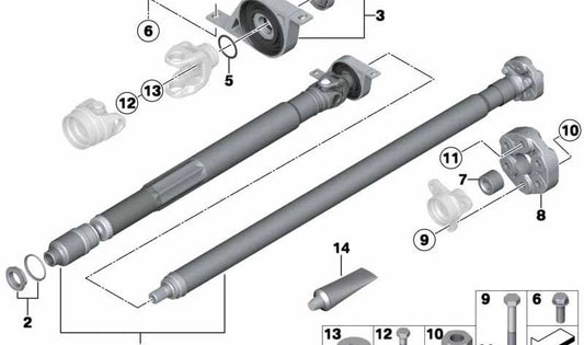 Árbol de transmisión delantero OEM 26109805431 para MINI Countryman R60, Paceman R61. Original MINI.