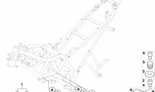 Juego de arandelas distanciadoras OEM 46717716030 para motos BMW F 650 GS, F 800 GS. Original BMW Motorrad.