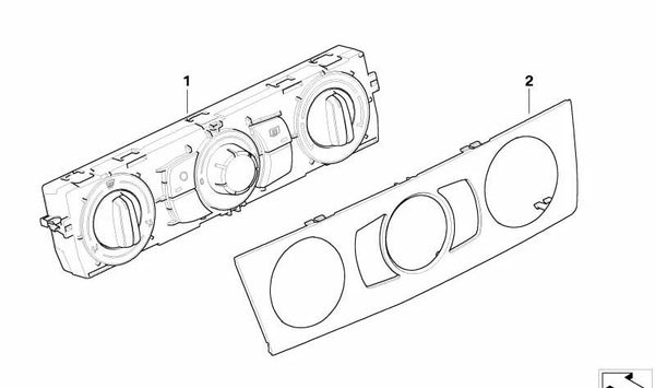 Módulo de control del aire acondicionado OEM 64119313740 para BMW F20, F21, F22, F23, F30, F31, F32, F33, F34, F35, F36. Original BMW.