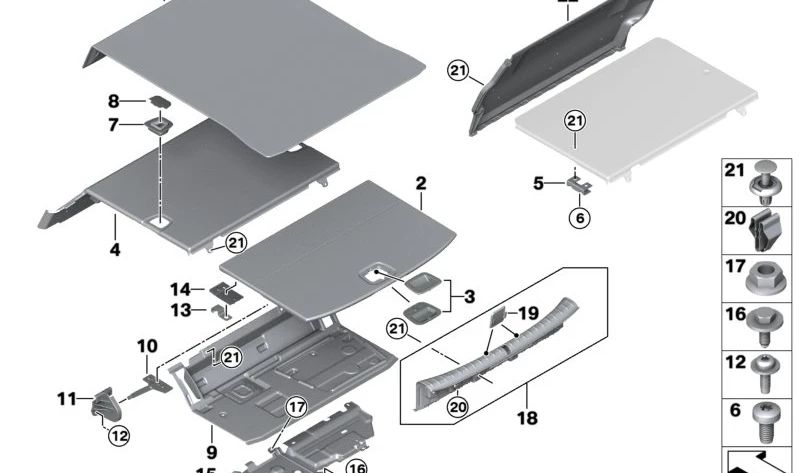 Embellose Protector OEM 51477373574 für BMW F90, F90N, G30, G30N. Original BMW.