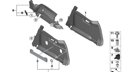 Clip sujeción cinturón derecho OEM 51477346574 para BMW i3 (I01). Original BMW.