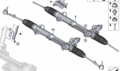 Protector térmico de caja de dirección OEM 32106780920 para BMW E82, E88, E90, E91, E92, E93, E89. Original BMW.