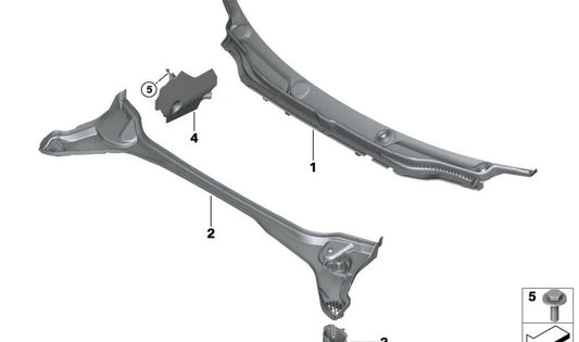 Partager la partie 2 de la série BMW 2 U06 (OEM 51718491981). BMW d'origine