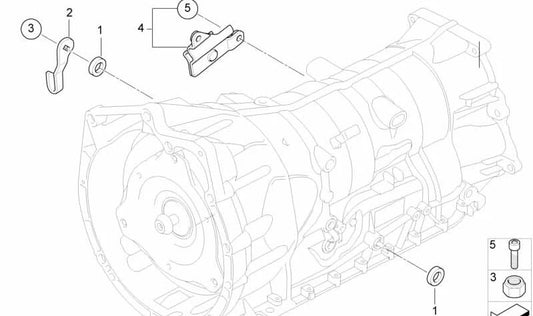 OEM 2414758889 Suporte a cabo desacoplado para BMW E60, E61. BMW original.