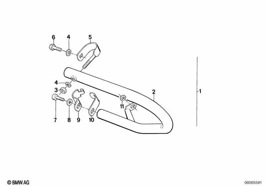Proteção cilíndrica esquerda para BMW R 248 (OEM 46711240415). BMW original.