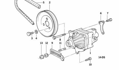 Correa trapezoidal 10X730 OEM 32421727180 para BMW E36 316i, 318i, 318is (todos los modelos compatibles). Original BMW.