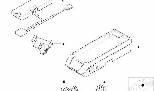 Schwarzstecker -In -Verbindungsunterstützung für BMW 1 E87 -Serie, F20, F52, Serie 3 E46, E90, Serie 5 E39, 7 E38 -Serie, x1 E84, x3 E83, x5 E53, Z4 E89, Z8 E52 (OEM 61138372276). Original BMW