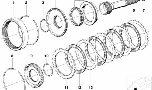 Disco de embrague transmisión automática OEM 24231215441 para BMW E30, E28, E34, E24, E23, E32, E31. Original BMW.