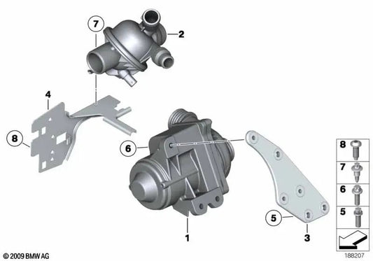 Screw handle for BMW 7 Series F01, F02 (OEM 11517585095). Original BMW