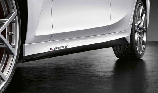 M Performance Side Skirts with Vinyl for BMW 3 Series G20, G21, G28 (OEM 51142458236). Original BMW