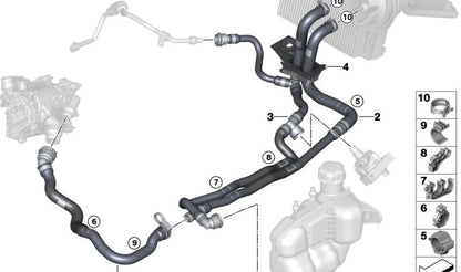 Kältemittelschlauch für BMW F40, F52, Serie 2 F44, F45N, F46, F46N, X1 F48, F49N, X2 F39 (OEM 64216832801). Original BMW