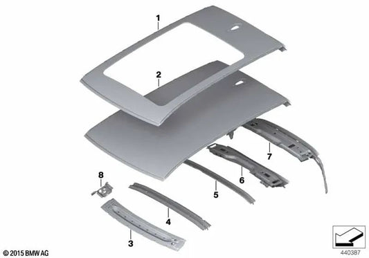 Right side deflector connection for BMW F46, F46N (OEM 41007438846). Original BMW