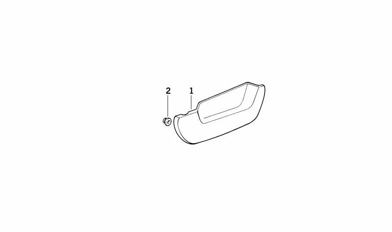 Cubierta de batería imprimada derecha para BMW (OEM 46632307376). Original BMW