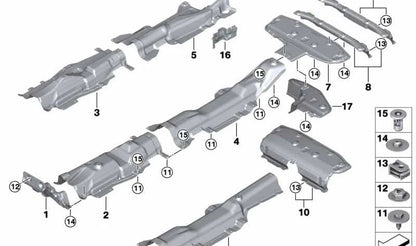 Paramper posteriore isolante termico per BMW F48, F49 (OEM 51487374404). BMW originale