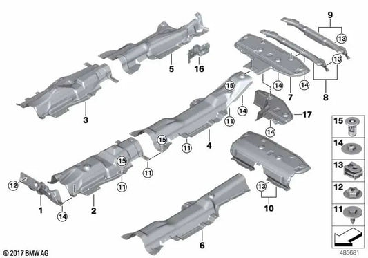 Isolamento termico del serbatoio BMW 2 F46N (OEM 51757445033). BMW originale