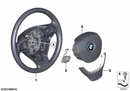 Volante de cuero OEM 32336790886 para BMW Serie 5 F07 GT, F10, F11 y Serie 7 F01, F02, F03... y más. Original BMW.