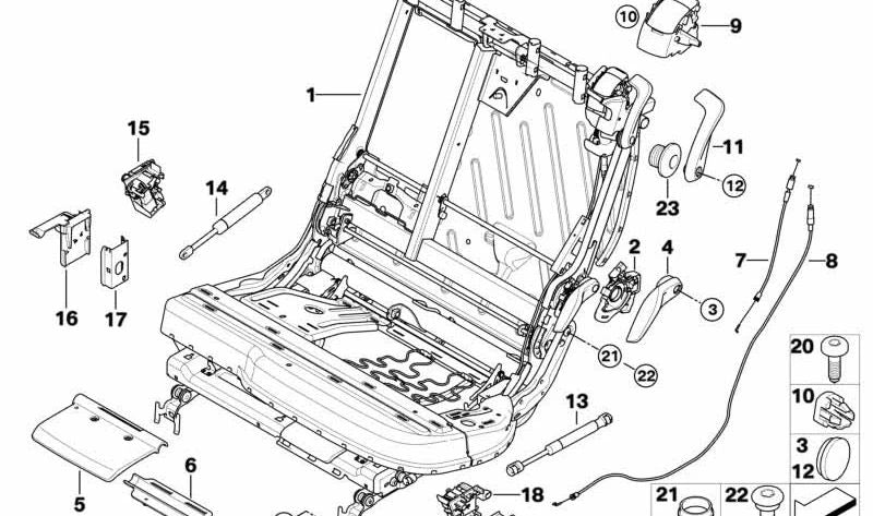 Microinterruptor de bloqueo de altura OEM 52209120130 para BMW E70, F15. Original BMW.