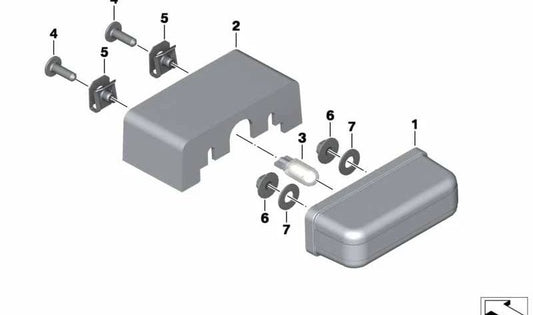 Adaptador de luz de matrícula OEM 63147695307 para motos BMW R1200S, S1000RR, F700GS, F800GS... y más. Original BMW Motorrad.
