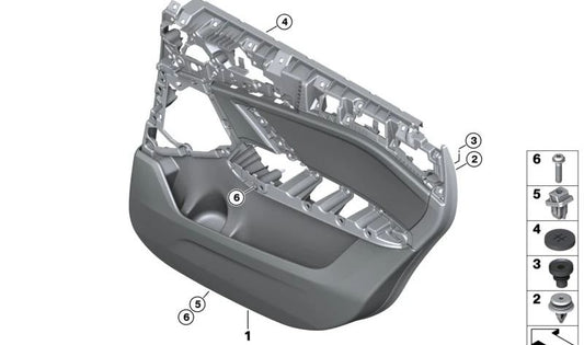 Clip de sujeción OEM 07145A444B5 para BMW F70, U06, U11, U12, U10 y MINI F65, F66, U25. Usado en puertas y maletero. Original BMW y MINI.