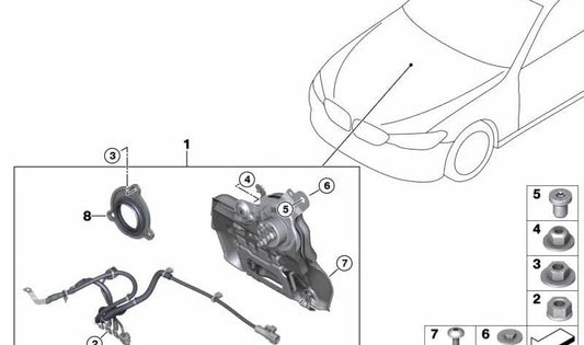 Manguito de estanqueidad OEM 61428780782 para BMW G20, G30, G30N, G31, G31N, G32N, G11N, G12N, G14, G15, G16. Original BMW.