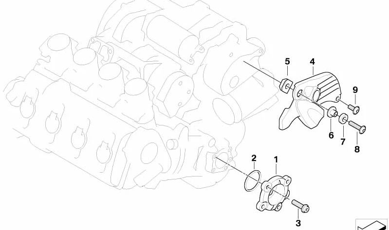 Tapa de cárter de motor izquierda OEM 11147687212 para BMW Motorrad K1200 R, K1200 R Sport. Original BMW Motorrad.