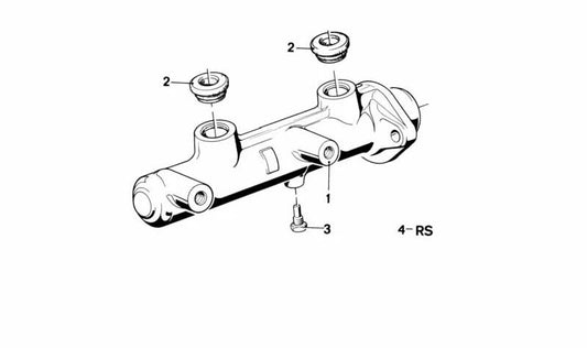 Cilindro maestro de freno OEM 34311155270 para BMW E28, E24. Original BMW.
