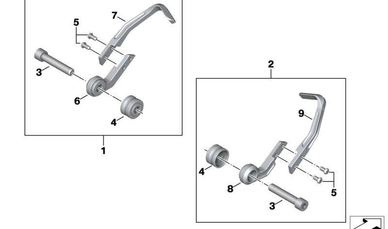 Amortiguador de vibraciones de manillar OEM 32719829582 para motos BMW S 1000 R (K63) 2020-2025. Original BMW Motorrad.