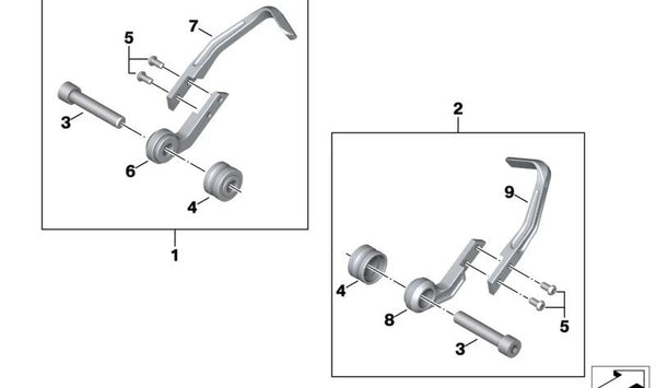 Amortiguador de vibraciones de manillar OEM 32719829582 para motos BMW S 1000 R (K63) 2020-2025. Original BMW Motorrad.
