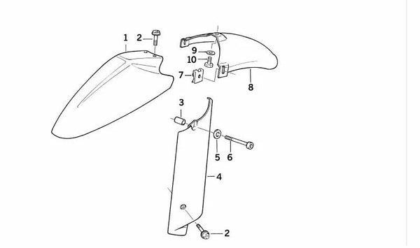 Tornillo con arandela OEM 46542351516 para BMW Motorrad K 1200 GT, K 1200 RS, K 1200 LT, R 1100 RS, R 1100 RT, R 1100 S, R 850 RT, R 1150 RS, R 1150 R. Original BMW Motorrad.