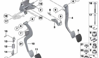 Soporte de pedal OEM 35103414589 para BMW E83, E89. Original BMW