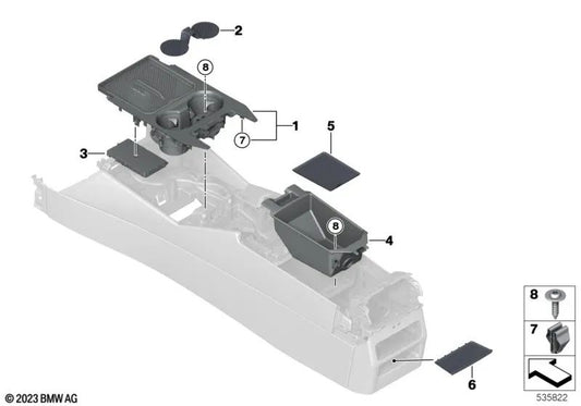 Filhotes centrais da Central para BMW G60 (OEM 51165A13181). BMW original.