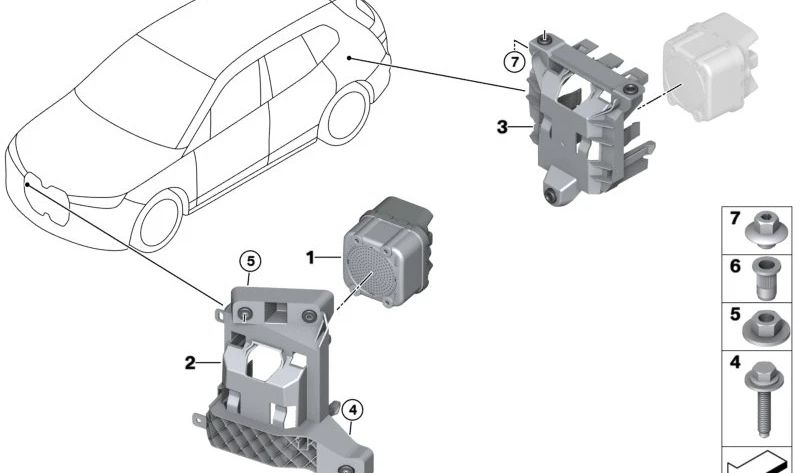 Tornillo hexagonal con arandela OEM 07119905727 para BMW F40, F44, F45, F46, F48, F49, F87, F80, F82, F83, F07, F10, F11, G08 y MINI F54, F55, F56, F57, F60. Original BMW y MINI.