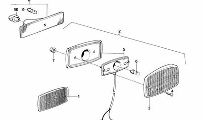 Portalámparas para BMW Serie 3 E36, Serie 5 E34, Serie 6 E24, Serie 7 E32 (OEM 63141376979). Original BMW.