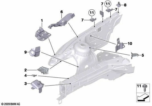 Coolant Expansion Tank Bracket for BMW E89 (OEM 41007224901). Original BMW