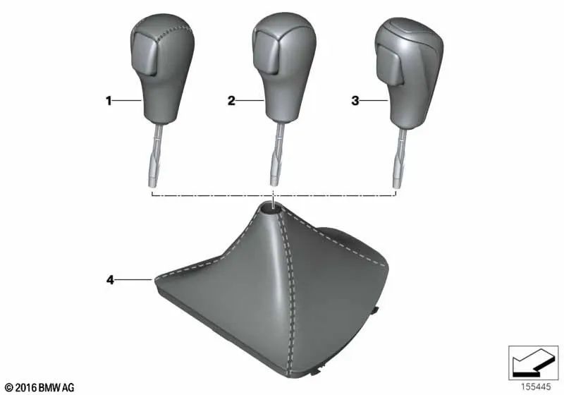 Copertina in pelle per ingranaggi in pelle Dakota per BMW 3 E90 Series, E91, E92, E93 (OEM 25167592028). BMW originale.