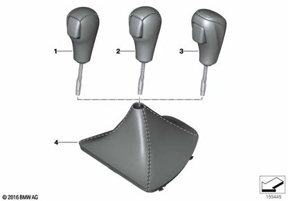 Copertina in pelle per ingranaggi in pelle Dakota per BMW 3 E90 Series, E91, E92, E93 (OEM 25167592028). BMW originale.