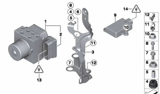 Grupo hidráulico DSC OEM 34516874553 para MINI R56, Clubman R55, Cabrio R57, Coupé R58, Countryman R60, Paceman R61... y más. Original MINI.