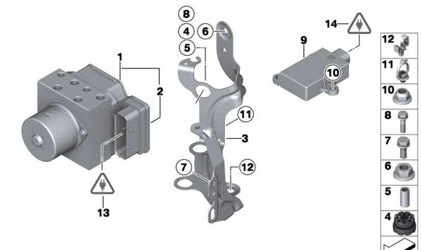 Juego de reparación mecánico de mando DXC OEM 34529813837 para MINI Countryman R60, Paceman R61. Original MINI.