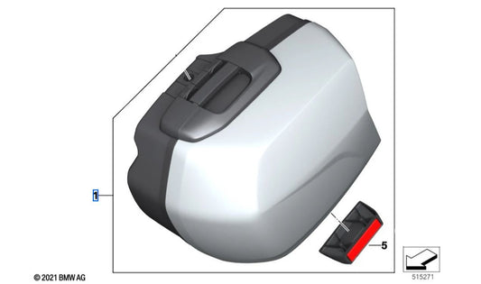 Maleta lateral derecha OEM 77419457325 para BMW Motorrad R 1200 GS (K50/K51) y R 1250 GS (K50) todos los años. Original BMW. Ideal para viajes largos, resistente y con cierre seguro.