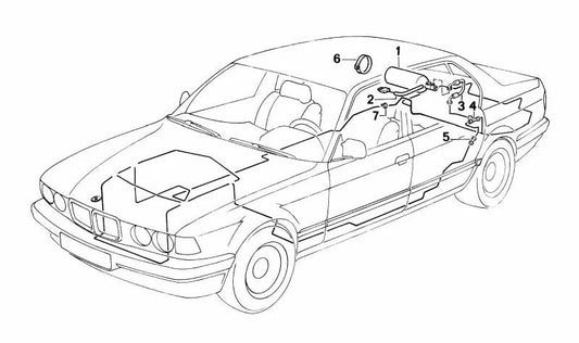 OEM 61318371002 front extinguisher temperature sensor for BMW E32, E38. Original BMW.