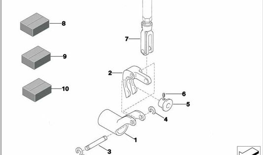 Guidera -Hebelblockpunkt OEM 23412483239 für BMW E81, E87, E90, E91, E92, E93, E60, E61, E63, E64, F01, F02, F10, F11, F12, F13, X1 E84, x3, x3, x3, x3, x5 E70, Z4 E89. Original BMW.