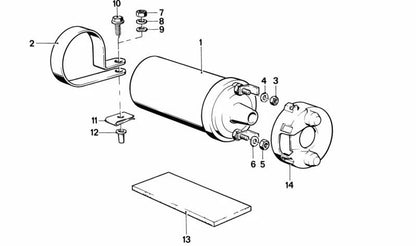 Revestimiento amortiguador para BMW Serie 3 E21, Serie 5 E12, Serie 6 E24, Serie 7 E23 (OEM 12131360621). Original BMW