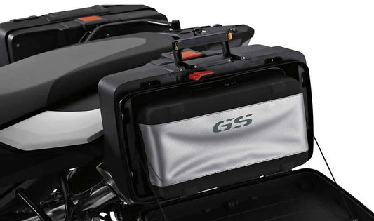 Borsa interna sinistra OEM 71607687610 per valigie moto BMW R1200GS, F700GS, F800GS, G650GS e altro. BMW Motorrad originale.
