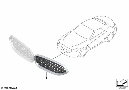 Grade frontal esquerda para BMW Z4 G29 (OEM 51117489709). BMW original